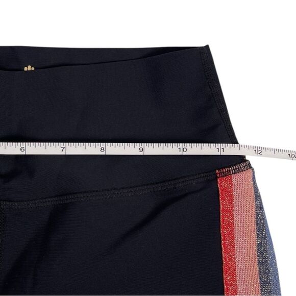 Spiritual Gangster metallic Sparkle High Waist 7/8 Leggings Glitter Stripe Small - Picture 7 of 10